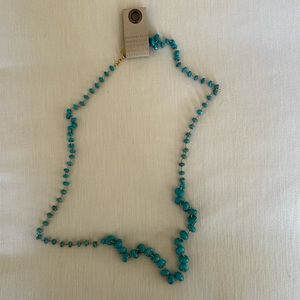 NWT Anthropologie Serefina Turquoise Gold Necklace